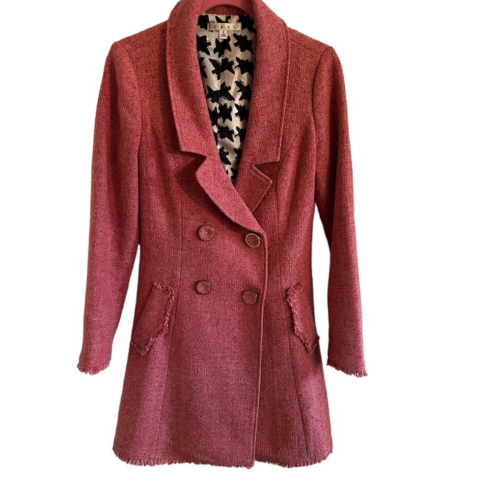 CAbi Madison Avenue Tweed Coat Style 176 legally blonde vibes - Picture 3 of 7